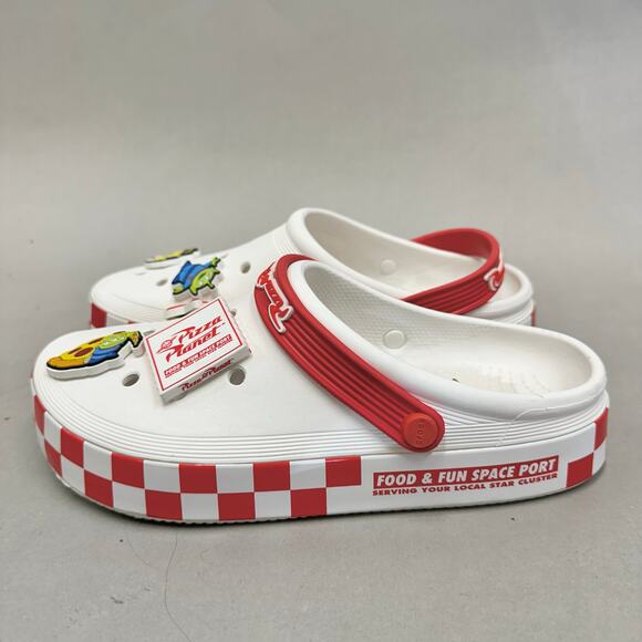 Crocs Toy Story Pizza Planet Off-Court Clog Men's size 8 Women's 10 - Picture 2 of 16